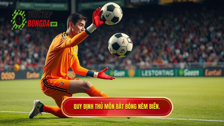 1. Quy định thủ môn bắt bóng ném biên.