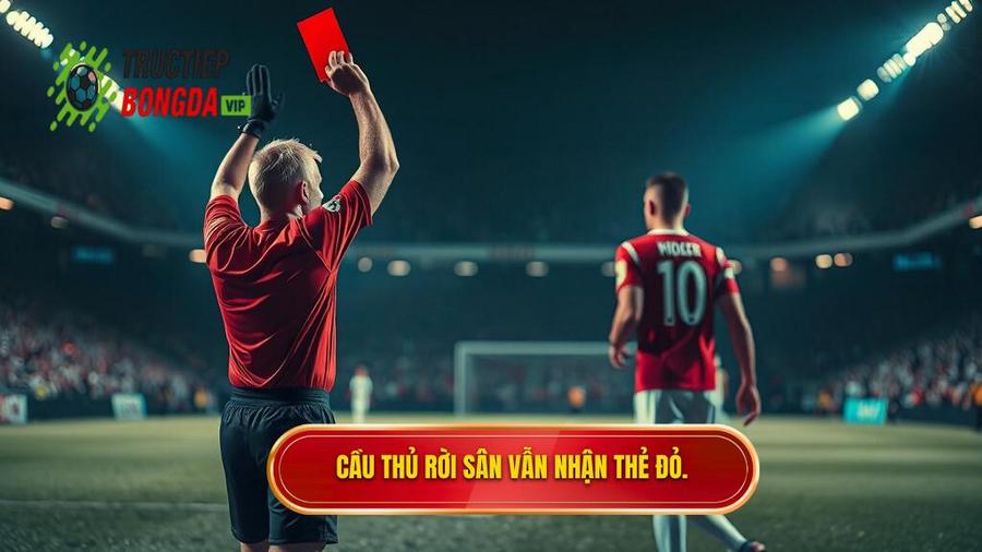 1. Tại sao cầu thủ rời sân nhưng vẫn nhận thẻ đỏ?