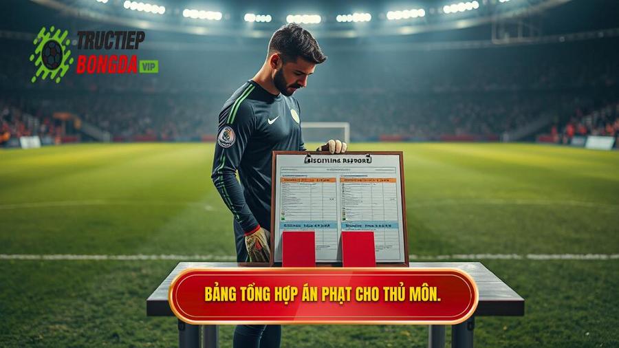 3. Bảng tổng hợp các mức án phạt cho thủ môn