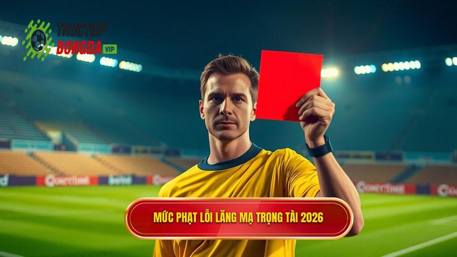 3. Chi tiết bảng mức phạt theo Luật phạt lỗi lăng mạ trọng tài mới nhất 2026