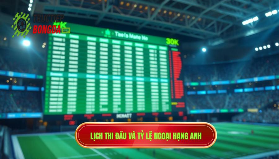 Lịch thi đấu và tỷ lệ Ngoại hạng Anh